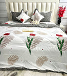 6 PCS Super king Comforter set with FITTED bedsheet