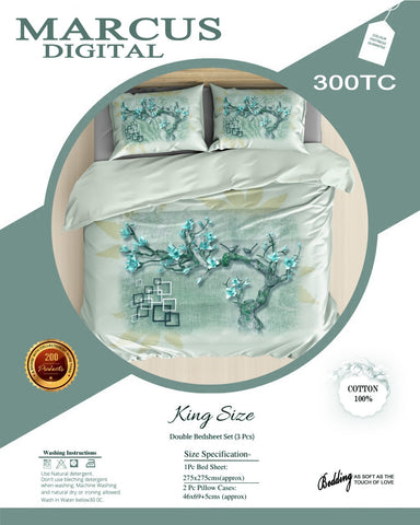 Heavy Cotton FLAT Super KING SIZE 3pcs