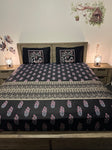 Cotton FLAT 1 Super KING Bedsheet + 2 Pillow Covers