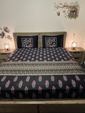 Cotton FLAT 1 Super KING Bedsheet + 2 Pillow Covers