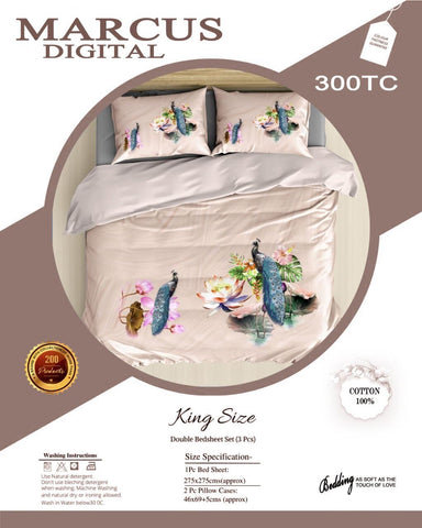 Heavy Cotton FLAT Super KING SIZE 3pcs