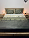 Cotton FLAT 1 Super KING Bedsheet + 2 Pillow Covers